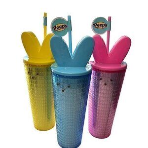 ‼️20% off‼️ PEEPS Tumblers 24.5 fl oz Bunny Peeps Tumblers Set of 3 |  NWT